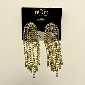 Noir gold earrings